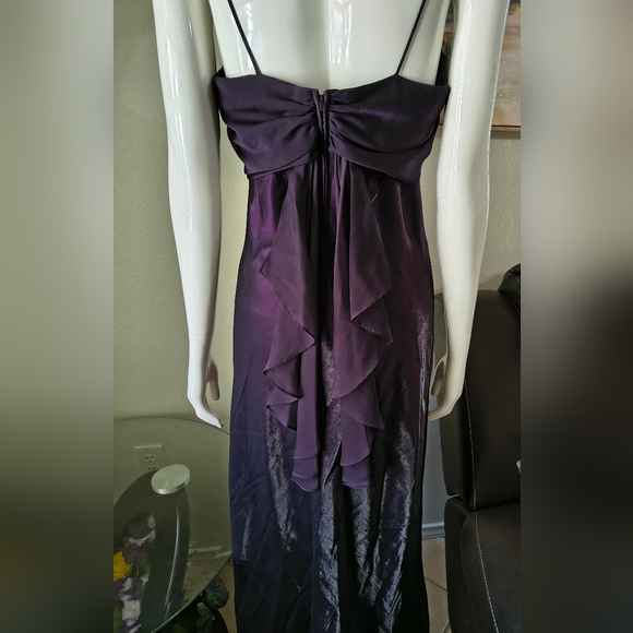 Betsy & Adam 90s dark purple maxi dress, often featured in vintage formal - Picture 5 of 13